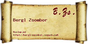 Bergl Zsombor névjegykártya